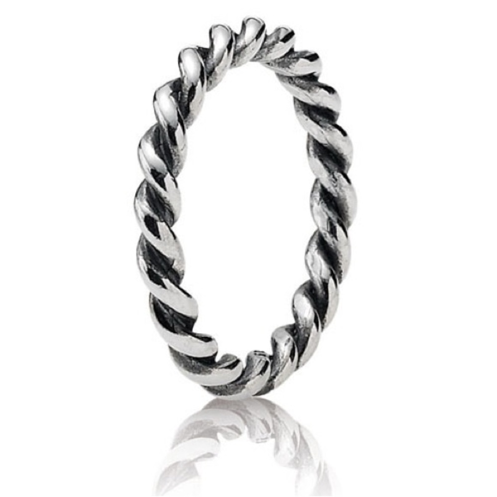 Sterling Silver Twist Stacking Ring